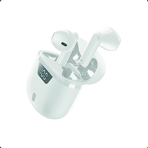 cellularline | Seek PRO | Kabellose Kopfhörer mit Ladekoffer - Schnellladung: 45 Minuten - LED-Anzeige: Prozentanzeige Restladung Fall - Wiedergabezeit: 15 Stunden - Weiß