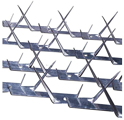 Clavos espinosos antirrobo, clavos espinosos anti-escalada del balcón del alféizar de la ventana, protección de cercas, 40 mm de ancho * 1,25 m de largo