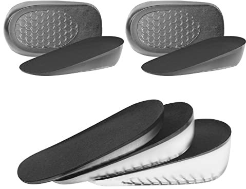 URAQT Höhe Erhöhung Einlegesohle Gel, 2 Paar Erhöhung Schuheinlagen, Höhe Erhöhen Fersen Einlegesohlen, Bequeme Height Increase Insole, Unsichtbare Schuhlifteinsätze Stoßdämpfung