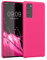kwmobile Hülle kompatibel mit Samsung Galaxy S20 FE Hülle - Silikon Handy Case - Handyhülle weiche Oberfläche - kabelloses Laden - Neon Pink