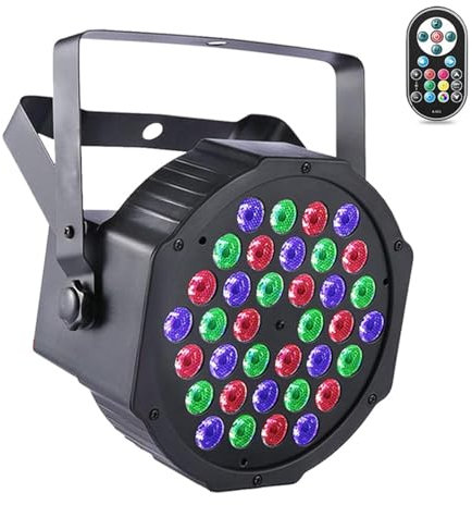 LED Par Strahler für Halloween, DMX Lichter RGB 36 LED Scheinwerfer mit Fernbedienung LED Beleuchtung Party Lichteffekte für DJ Disko Partylicht Club
