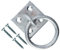 TERF® Heavy Duty Galvanised Security Ring on Plate Hooks 50mm (2 inch) Pad Eye Plate with Hole Ceiling Hook Wall Mount Hook with Screws for Wall Ceiling Hanging and Multi Purpose Use - Pack of 1