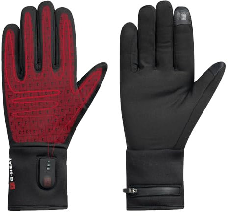 G-Heat - Unterziehhandschuhe Beheizbar - Gemischt - Ultradünn - Taktil - Leicht - Atmungsaktiv. Einsatzbereiche: Sport, Mobilität, Arbeit. Lieferung mit 1 Paar Akkus und Ladekabel.