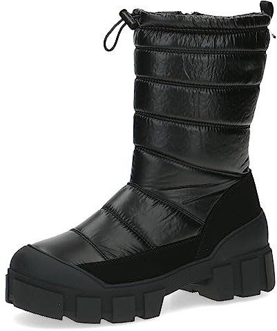 CAPRICE Damen Winterstiefel mit Absatz Climotion Gefüttert Plateau Weite G, Schwarz (Black Comb), 37 EU