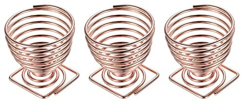 1.7 x 1.7 x 2 Air Plant Holder, 3 Pack Plant Stand Rack Pot Containers for Home Wedding, Rose Gold (Color : Rose Gold)