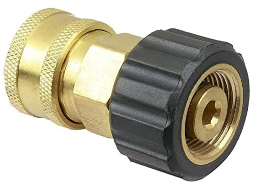 HEIBTENY M22 Quick Release Connector to 1/4inch Quick connector, Pressure Washer Adapter Set, for DURABLE Brass, Quick Release
