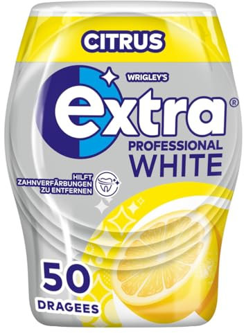 Extra Professional White Kaugummi, Citrus, 50 Dragees