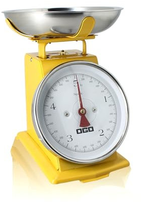 OGO LIVING - Balance mécanique en acier inoxydable jaune 5kg graduation 20g - 7915022