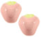 KICHOUSE 2pcs Ceramic Hamster Food Bowl Cute Cartoon Strawberry Design Pet Feeding Dish for Small Animals Easy to Clean for Hamsters Kittens and Rabbits