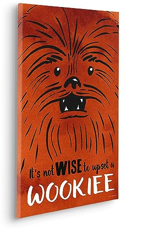 Komar Komar Keilrahmenbild - Star Wars Don´t Upset Wookiee - Größe 40 x 60 cm - Kinderzimmerbild, Wandbild, Kinderzimmer