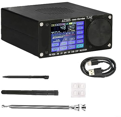ATS-25max-Decoder Si4732A10 Funkempfänger, tragbarer Vollband-Radioempfänger unterstützt CW FT8 FT4 SW für MW 64-108MHz/RDS