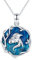 Drachen Halskette 925 Sterling Silber Blauem Emaille Drachen Anhänger Kette süßer Tier Drachen Schmuck für Kinder MäDchen Damen
