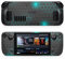 Skins4u Full Skin Set Schutz Folie für Steam Deck, individuell Sticker Vinyl Klebefolie für Steam Deck Handheld Gaming-PC (Exo small Blue)