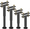 YELIKIT Lot de 4 pieds de lit réglables de 17,8 à 33 cm, pieds de support de lit réglables en hauteur pour cadre de lit/lattes centrales de lit, meubles de rechange réglables en métal pour meubles de