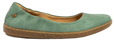El Naturalista Damen Klassische Ballerinas Coral, Frauen Flats,Wechselfußbett,Gummizug,Ballerinen,Pumps,Halbschuhe,Slipper,Jade,37 EU / 4 UK