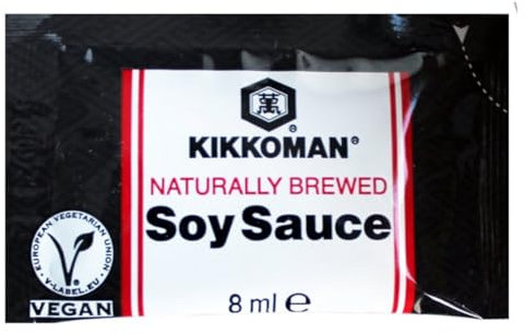 Salsa Di soia Kikkoman Confezione 100 Bustine da 8 ml Busta Sigillata