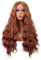 MapofBeauty 28 Zoll/70 cm Länge Wavy Synthetische Faser Lockige Haarfasern Ersatz Perücke für Partys Cosplay Täglich Perücke (Ginger Orange)