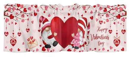 Valentinstag-Küche, bedruckter Vorhangstoff, einfache Liebe, Zwerg-Dekoration, Schlafzimmer, Vorhänge, Valentinstag-Küchendekoration CnQ775 (A, One Size)