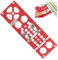 Pince de rail de guidage à angle droit 340 mm 90 ° compatible avec rail de guidage Makita et Festool - Butée d'angle pour scies circulaires et scie circulaire (rouge)