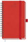 BEZEND Taschenkalender 2025 Klein Ringbuch 15,5 x 9 cm | Kalender 2025 Buchkalender 1 Woche 2 Seiten mit 100 g/m² Papier | Terminplaner 2025 Wochenplaner A6 mit PU-Leder Softcover - Rot
