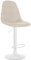 CLP Barhocker Elmore I Mit Stoff-Bezug, Farbe:creme, Material Gestell:Metall matt weiss