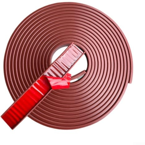 Feegow 5 m × 12 mm U-Form, flexibles Möbelkantenband, TPE-Furnier, Kantenschutz, Kantenschutz, Abziehen und Kantenleisten (braun)