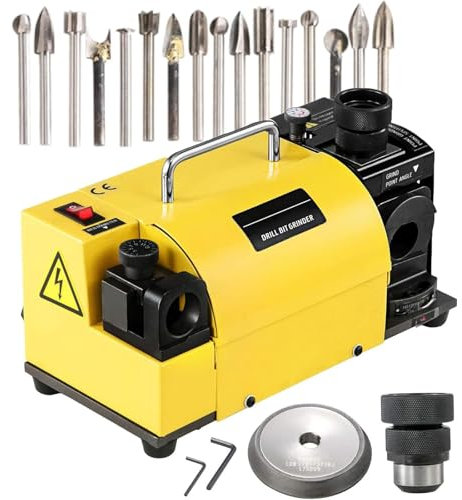 Affûteuse de forets portable,affûteuse de forets de 3 à 13mm,affûteuse de fraises en bout avec 11 collectes et meule CBN à angle réglable de 95° à 135°,machine outils d'affûtage forets professionnelle