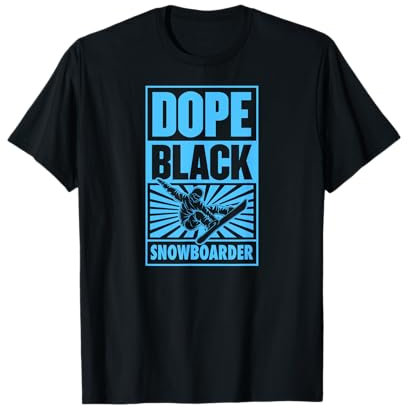 Dope Black Snowboarder Stolzer schwarzer Snowboarder T-Shirt