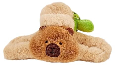 1 Stück süße Haarnadeln – Haarnadeln für Frauen, weicher Haarhalter | Capybara-Haarklammern, flauschige Haarklammern, niedliche Plüsch-Haargummis für dickes, dünnes Haar, Frauen und Mädchen