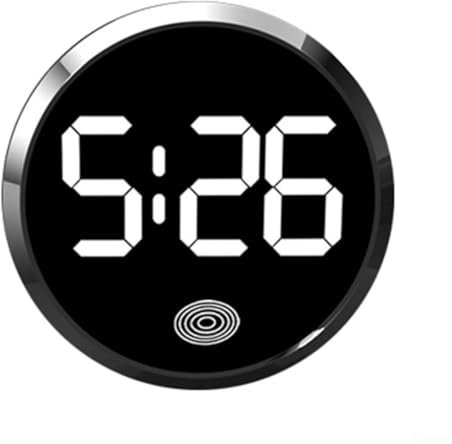 Elektronische Digitaluhr mit LED-Beleuchtung, Glocke für Autos (Silber)