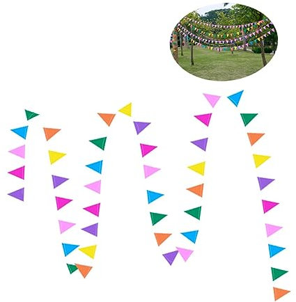 PRETYZOOM Bunte Dreieck Flaggen Bunting Banner Papier Party Dekorationen Für Geburtstag Hochzeit Mall