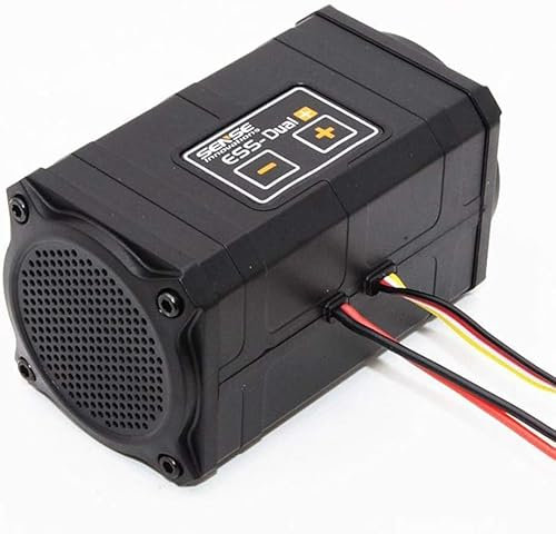 Dual ESS Sense Innovations Plus Motorgeräuschsimulator für Axial SCX10/SCX10 II (Schwarz)