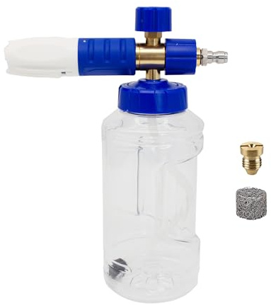 MATXREE Foam Cannon for Pressure Washer, Snow Foam Lance Foam Blaster with 1/4'' Quick Connector Adjustable Nozzle,1 L Soap Bottle Power Washer Car Wash Sprayer Wide Neck for Home Boat Washing