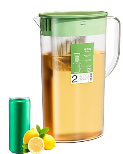 Water Infuser Pitcher - with Fruit Fisherman | 2lruit Infuser | Shattered | Drinks Jug | Cold | Tea Kettle Drinks Serveware for Water