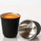 Maxito Espressotassen ∣ 2er Set mit 80 ml ∣ Modernes Design für Espresso aus Edelstahl ∣ Ideal als Espressotassen Set ∣ Espressotassen dickwandig