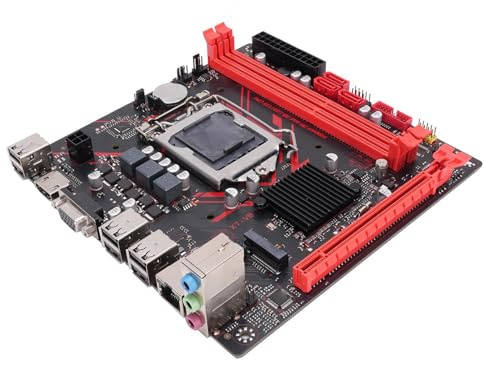 VBESTLIFE H61 Computer Motherboard, LGA1155 Socket for Core 2nd 3rd Gen I3 I5 I7 E3 V2 Pentium CPUs, M.2 NVME, SATA2.0, Dual DDR3 Slots 1080p Output