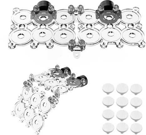 Miofis Korallenstecker-Halter für Aquarien, kein Acryl-Frag-Rack, Magnethalter, Riffmagnete (PC-Korallenhalter mit 12 Frag-Stecker), bis zu 1,5 cm Glas, N52, stark magnetisch