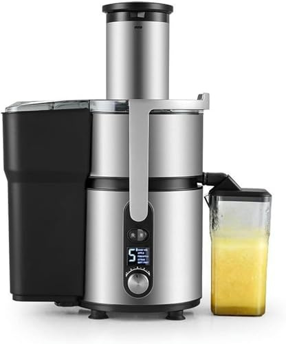 Exprimidor industrial, extractor de jugo centrífugo de acero inoxidable, ajuste de 5 velocidades, perfecto para tiendas de bebidas y cocinas