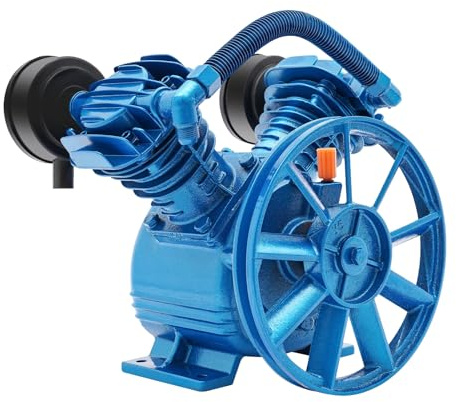 Tête de Pompe de Compresseur d'Air 2200W Avec Filtre à Air et Silencieux 1050rpm Tête De Pompe Compresseur Moteur,Pour l'électronique, la Mécanique, l'exploitation Minière, la Construction