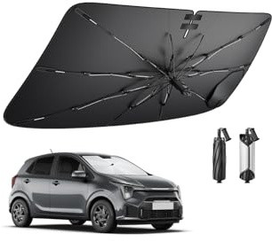 BIBIBO Compatible con Kia Picanto JA 2017-2024 2025 Cubiertas de protección Solar Parasol Parabrisas Delantero Parabrisas Coche Parasol Picanto Sí Accesorios