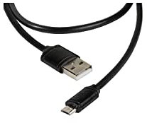 Vivanco Micro USB 2.0 Cable 2 m USB A Micro-USB B Black - USB Cables (2 m, USB A, Micro-USB B, 2.0, Male Connector/Male Connector, Black)