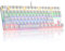 Tastiera meccanica, HiveNets 87 tasti Interruttori blu Tastiera da gioco RGB retroilluminata Anti-Ghost (bianca)