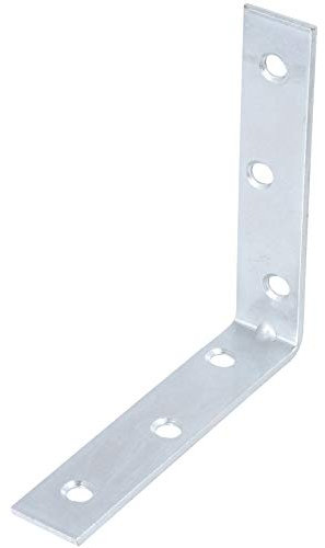20x Steel Corner Braces 100mm (4) Zinc Flat Wood Right Angle L Shape Cabinet Cupboard Repair Bracket Plates