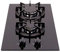 SIA AMZBGH30BL 30cm Black Gas On Glass Domino Hob Cast Iron Supports LPG Kit
