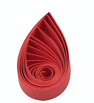 ODETOJOY Quilling Papierstreifen 10mm schwarz quilling streifen grün quilling papier weiß rot 120 Stück/eingestellte Länge 52cm (rot)