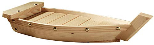 HilMe Sushi Bar Giapponese in Legno, Vassoio di Servizio Creativo per Sushi e Barche in Legno, stoviglie a Forma di Barca da tavola per la ristorazione in Famiglia
