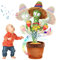 seOSTO Cactus Qui Danse, Jouet Cactus Qui Repete Talking Cactus Peluche, Cactus Qui Danse et RéPèTe Cactus Dansant Cactus Parlant pour Enfants Adultes