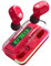 Music Hero auricolari TWS wireless con custodia di ricarica, schermo LCD, microfono integrato, musica e chiamate per 3 ore, comandi touch, rosa