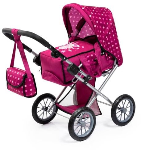 Bayer Design 13667AA City Star Puppenwagen, Bordeaux, 72.5 x 37 x 65 cm