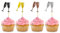 24 PCS Wine Glass Cupcake Toppers Dessert Picks for Christmas Wedding Baby Shower Birthday Cake Theme party Decorations Supplies - (Black、Gold 、 Silvery and Coffee color)